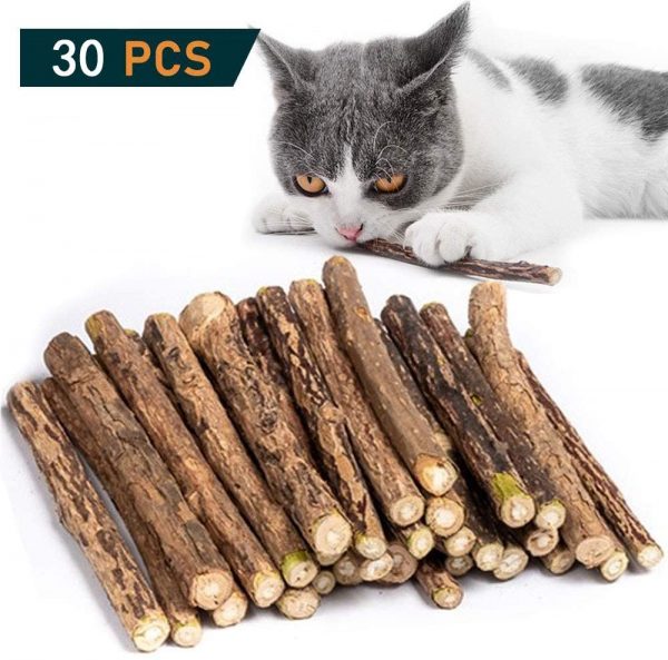 30 Bâtonnets en bois pour chats et chatons