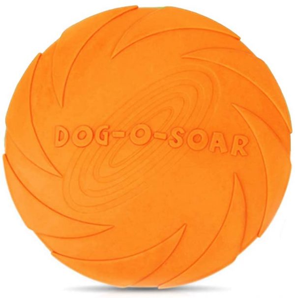 Frisbee en caoutchouc pour petits et moyens chiens