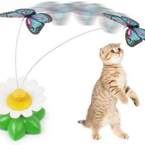 Jouet automatique pour chat Papillon tournant électrique