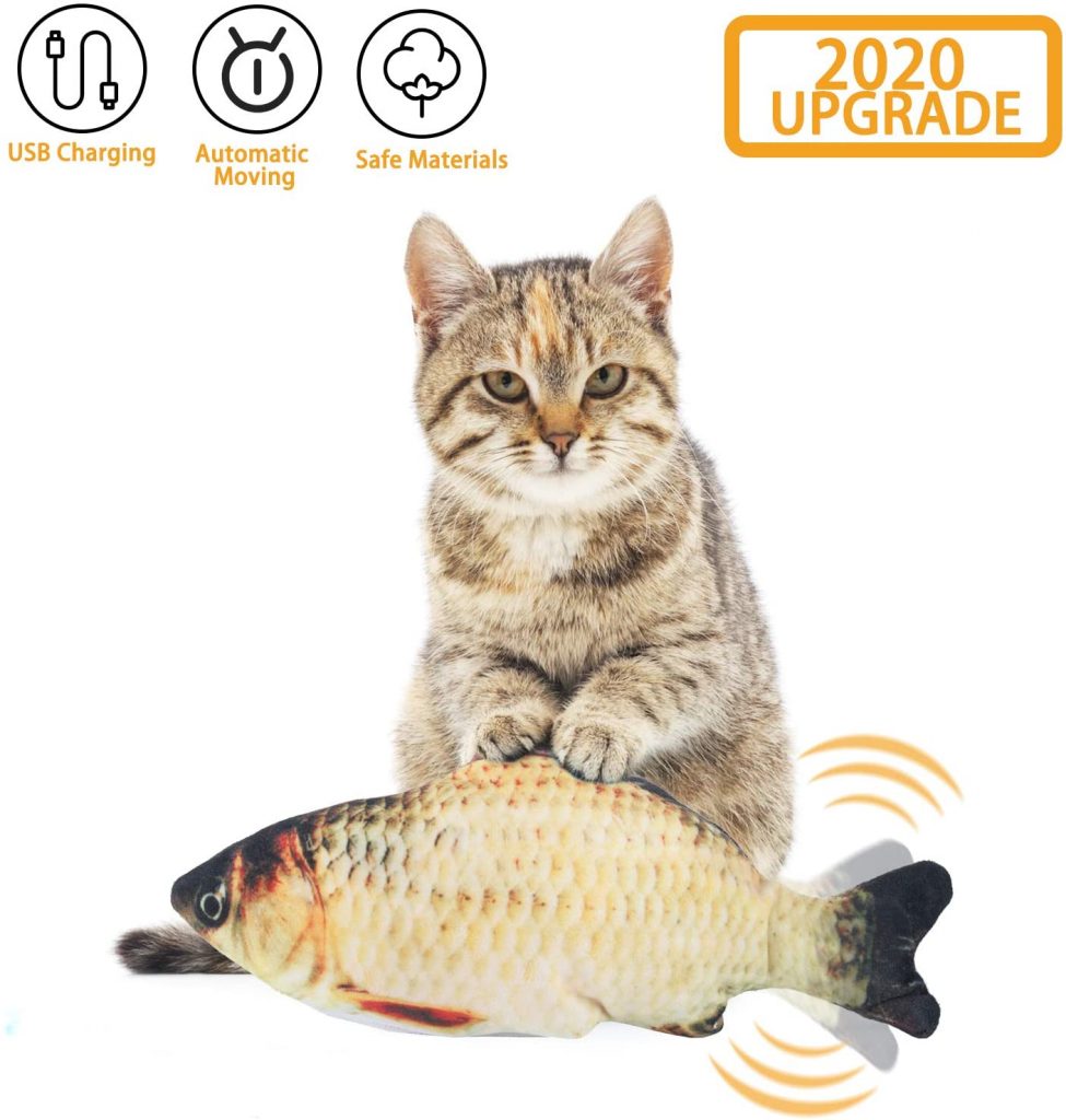 Jouet poisson qui bouge pour chat - Jouet interactif