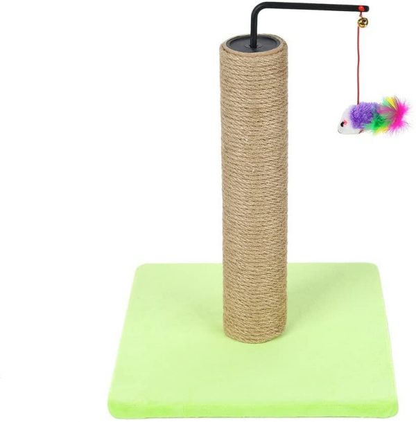 Poteau griffoir en sisal pour chat avec jouet 39 cm